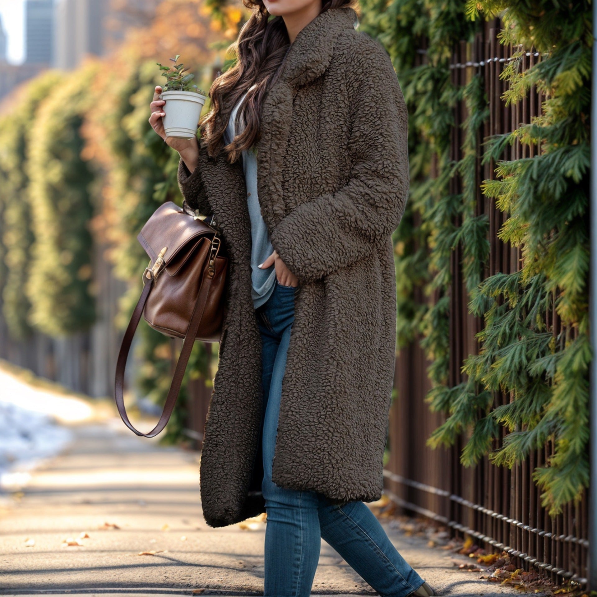 Rosgrove | Women - Oversized Teddy Coat with Lined Collar