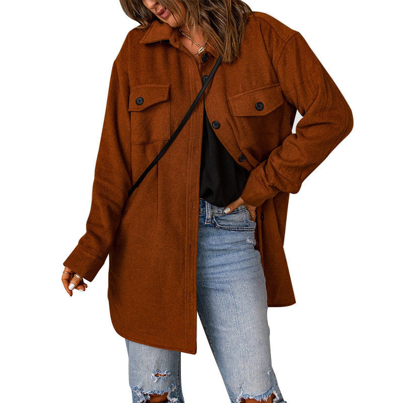 Rosgrove | Women - Chic Overshirt Jacket with Breast Pockets