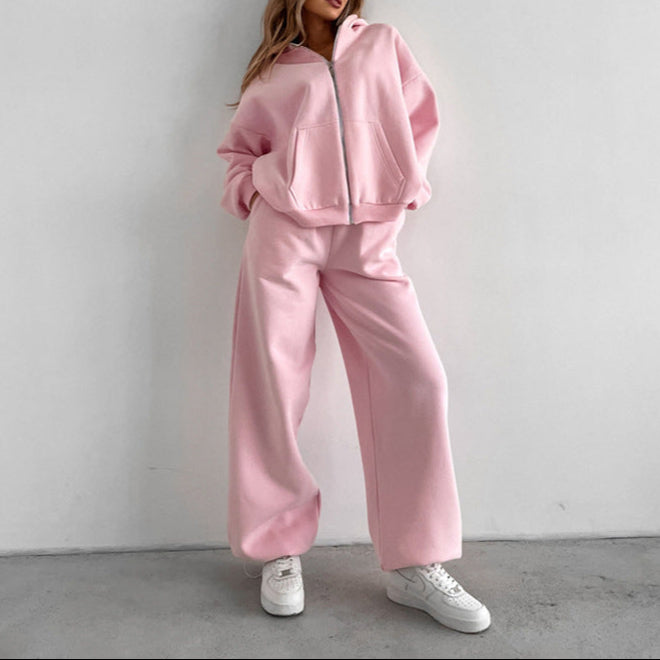 Rosgrove | Women - Hooded Loungewear Set - Wide Cut Comfort Style