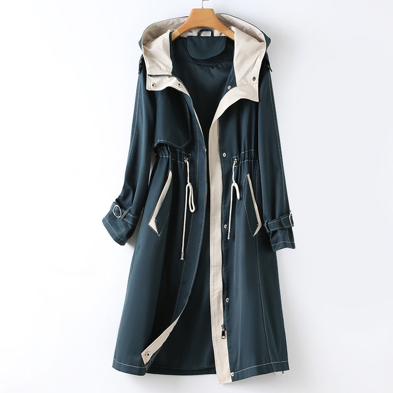 Rosgrove | Women - Long Hooded Trench Coat - Waterproof