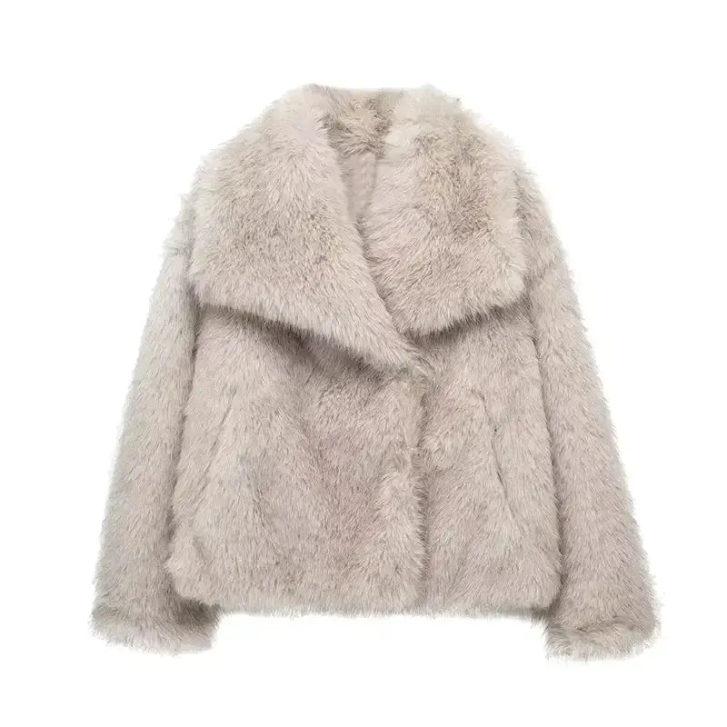 Rosgrove | Women - Elegant Faux Fur Jacket - Cosy Style