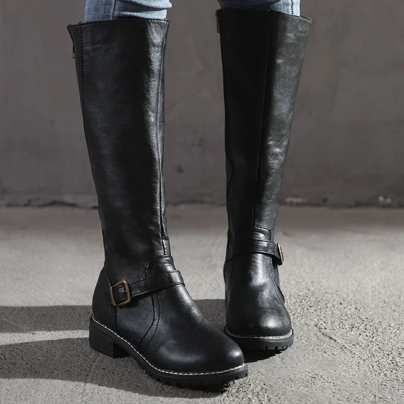 Rosgrove | Women - Classic Knee-High Boots - Buckle Detail