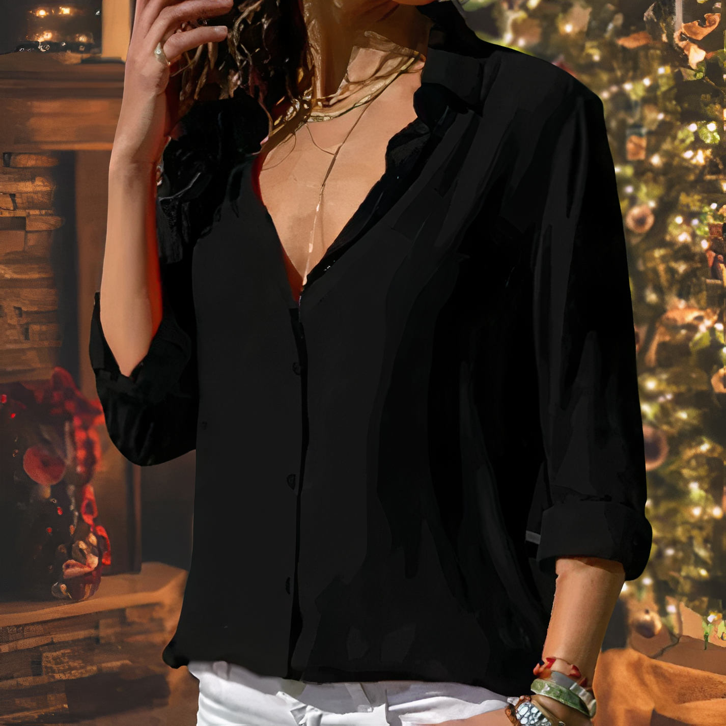 Rosgrove | Women - Blouse - Chiffon - Elegant Occasionwear