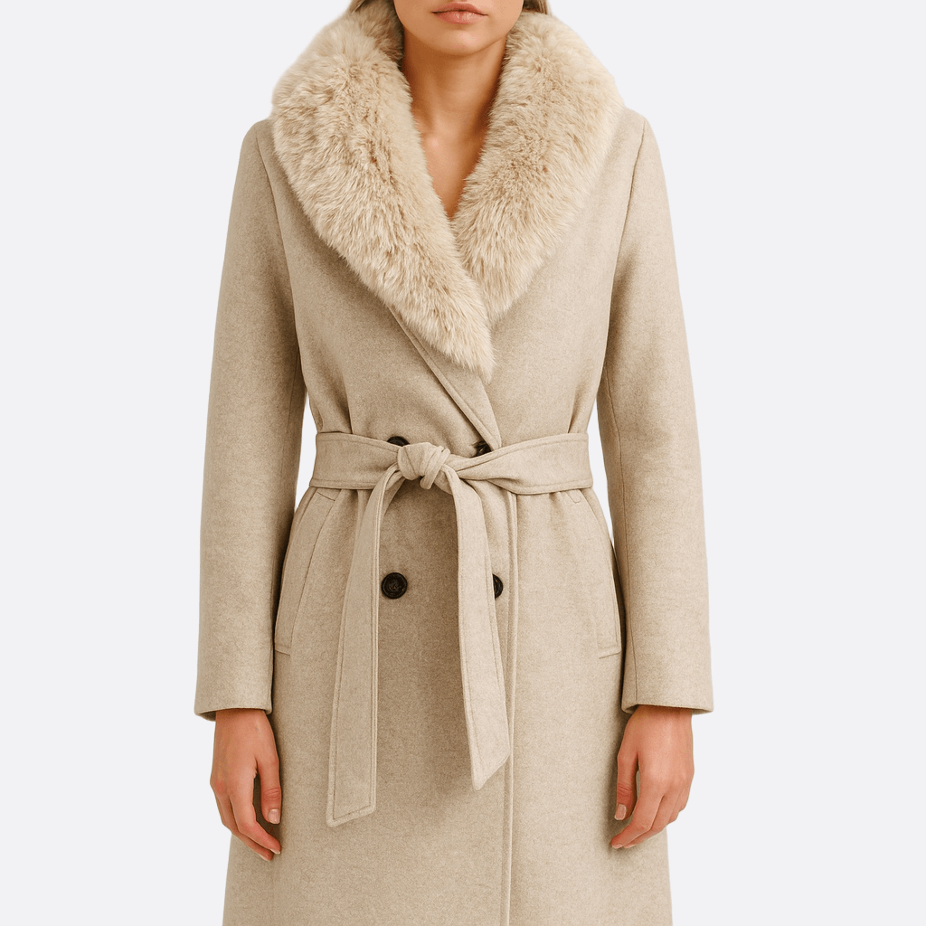 Rosgrove | Women - Beige Trench Coat - Faux Fur