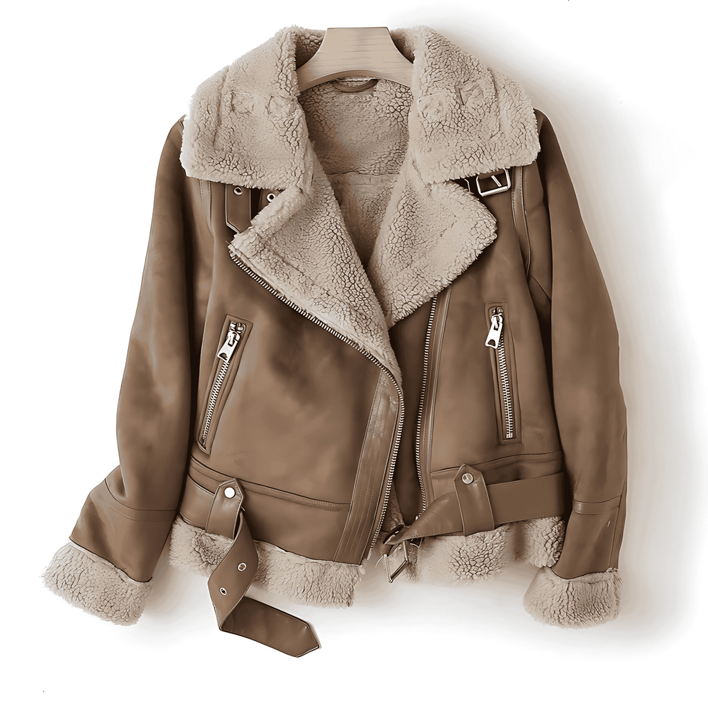 Rosgrove | Women - Biker Jacket - Asymmetric Zip & Lined Collar