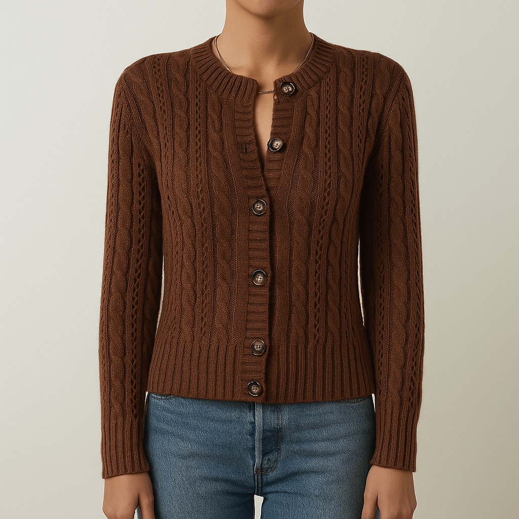 Rosgrove | Women - Cable Knit Cardigan - Button Closure