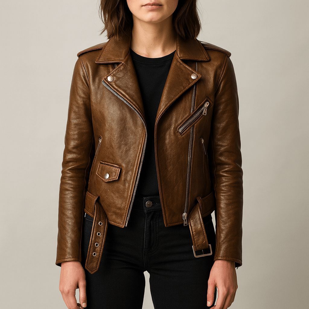 Rosgrove | Women - Casual Biker Jacket - Zip Closure