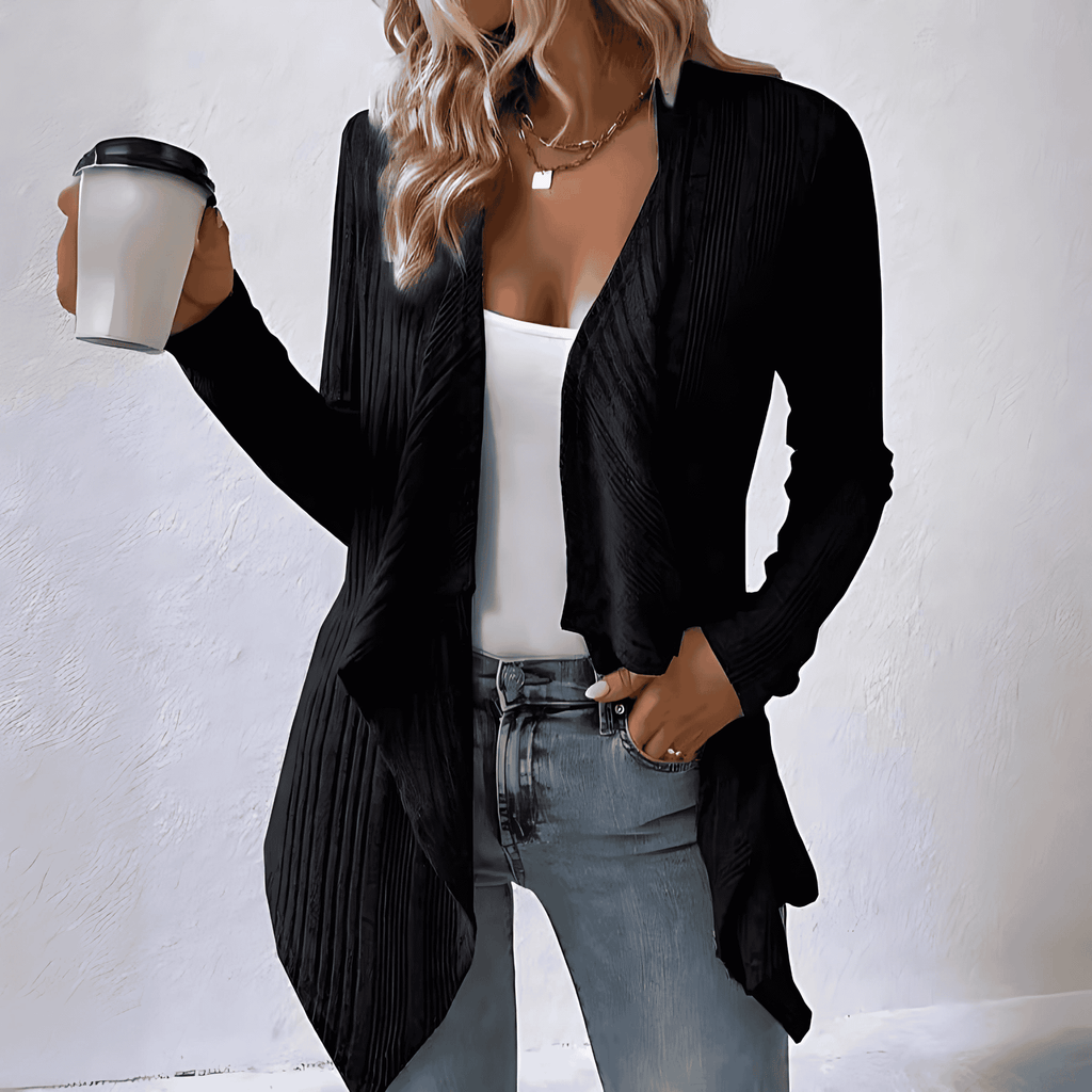 Rosgrove | Women - Casual Cosy Cardigan - Asymmetric Hem