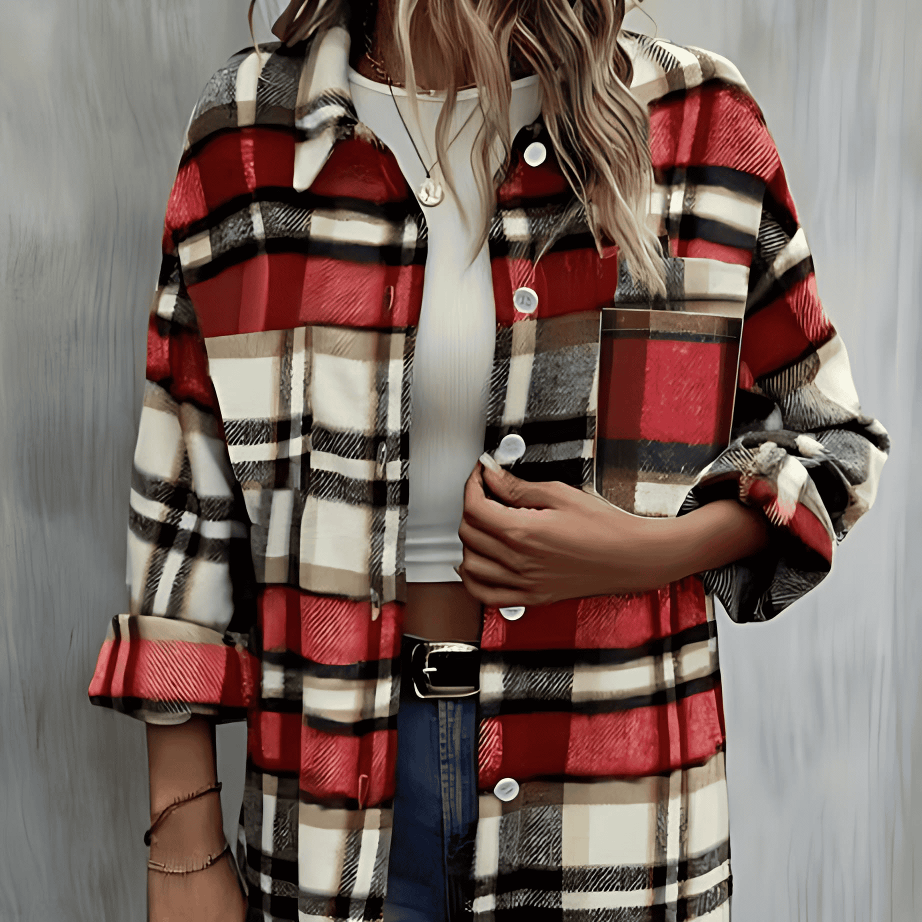 Rosgrove | Women - Checked Shirt Jacket - Casual Style
