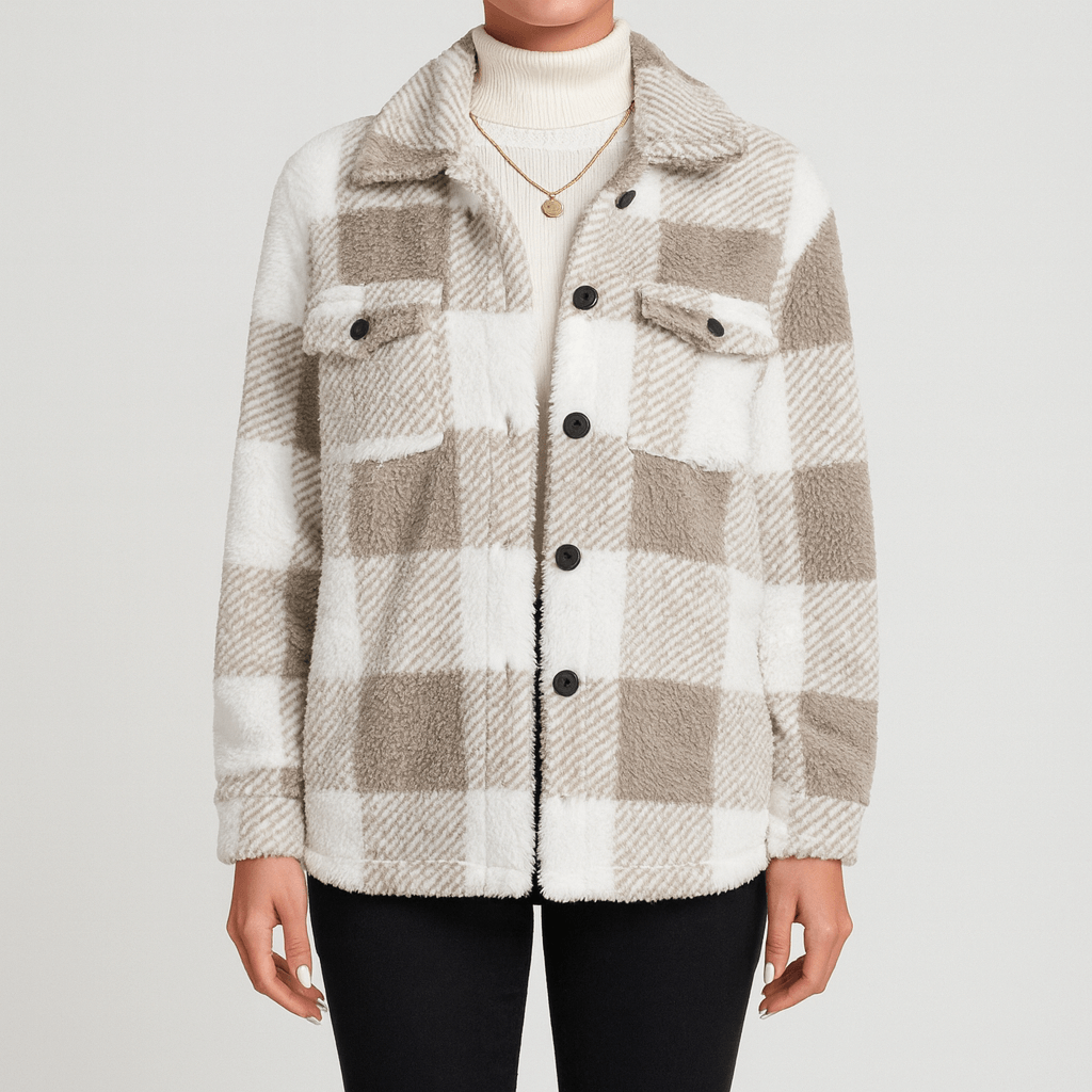 Rosgrove | Women - Checkered Fleece Jacket - Warm & Cozy