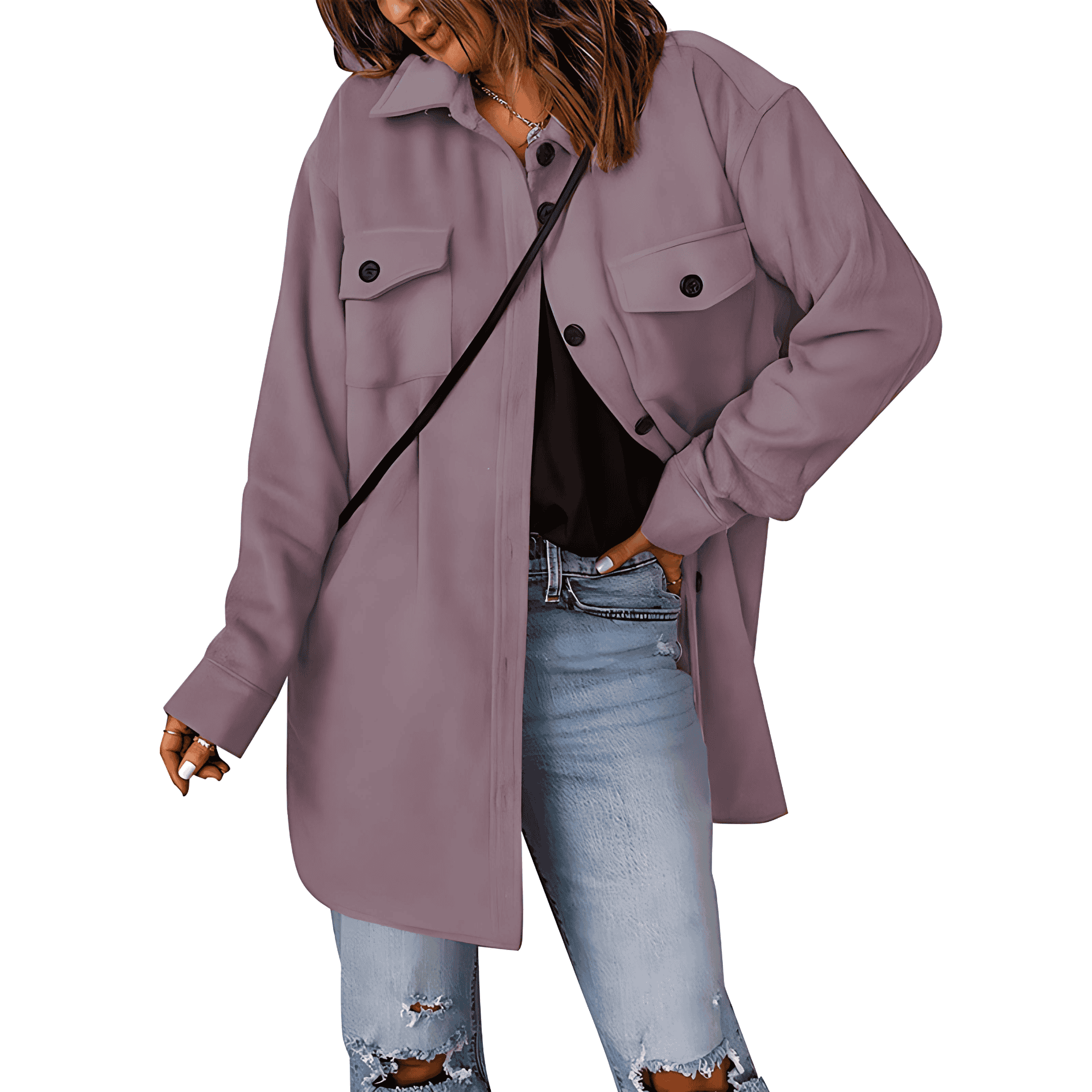 Rosgrove | Women - Chic Overshirt Jacket with Breast Pockets