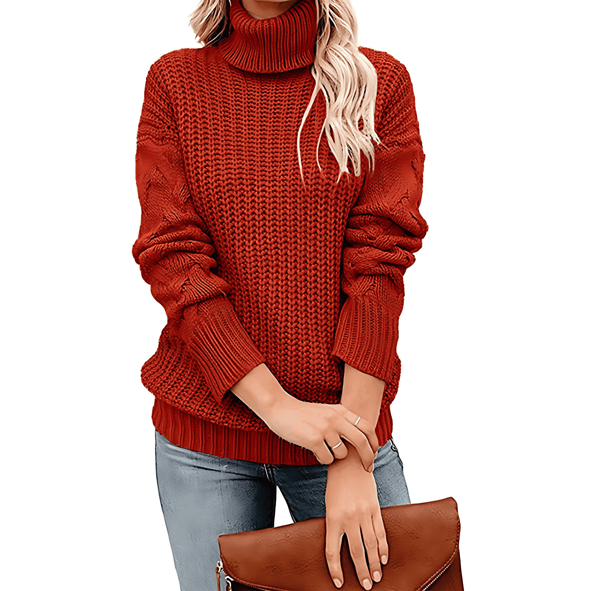 Rosgrove | Women - Chunky Knit Turtleneck Jumper - Cosy Style