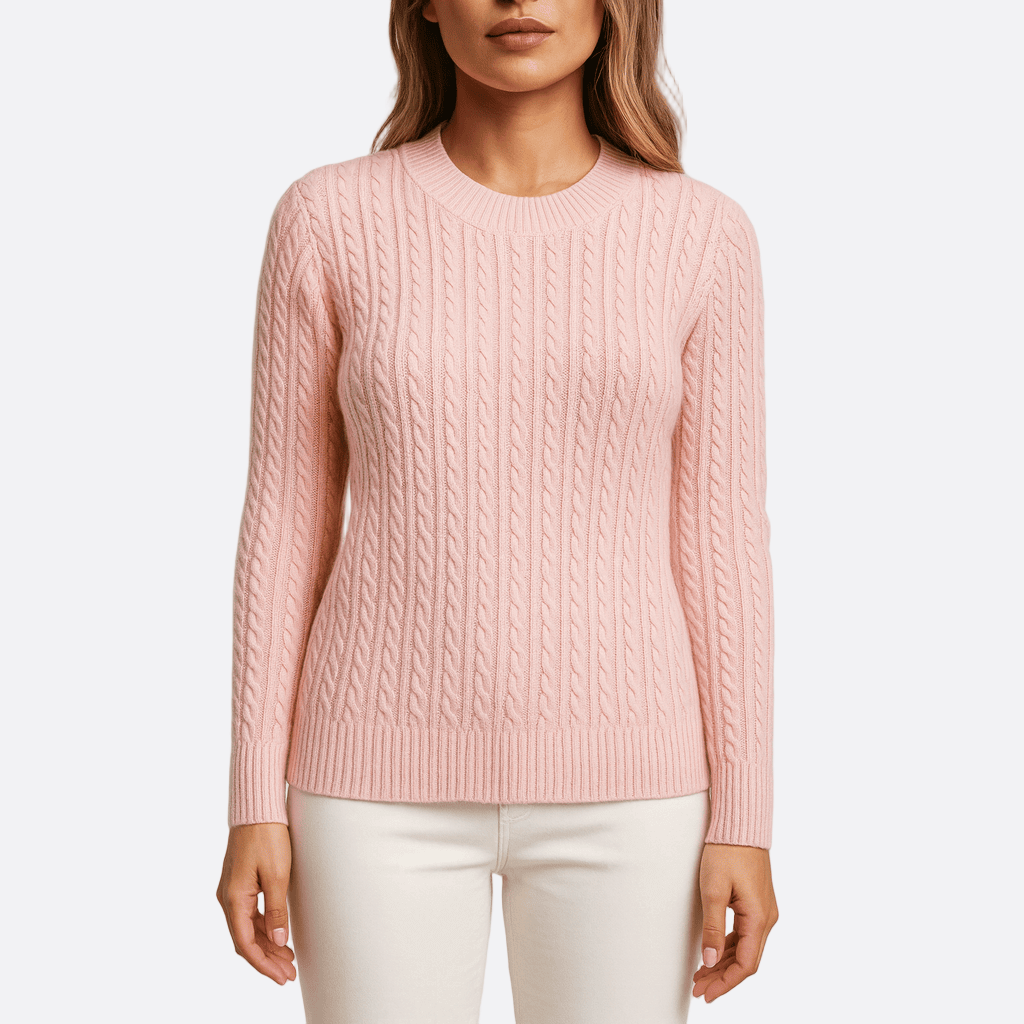 Rosgrove | Women - Classic Fit Sweatshirt - Cable Knit Look