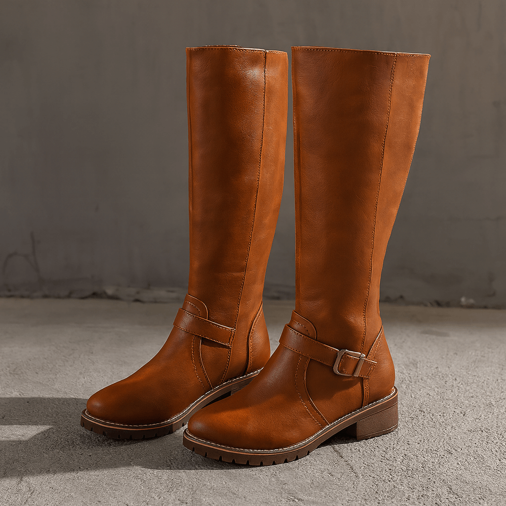 Rosgrove | Women - Classic Knee-High Boots - Buckle Detail
