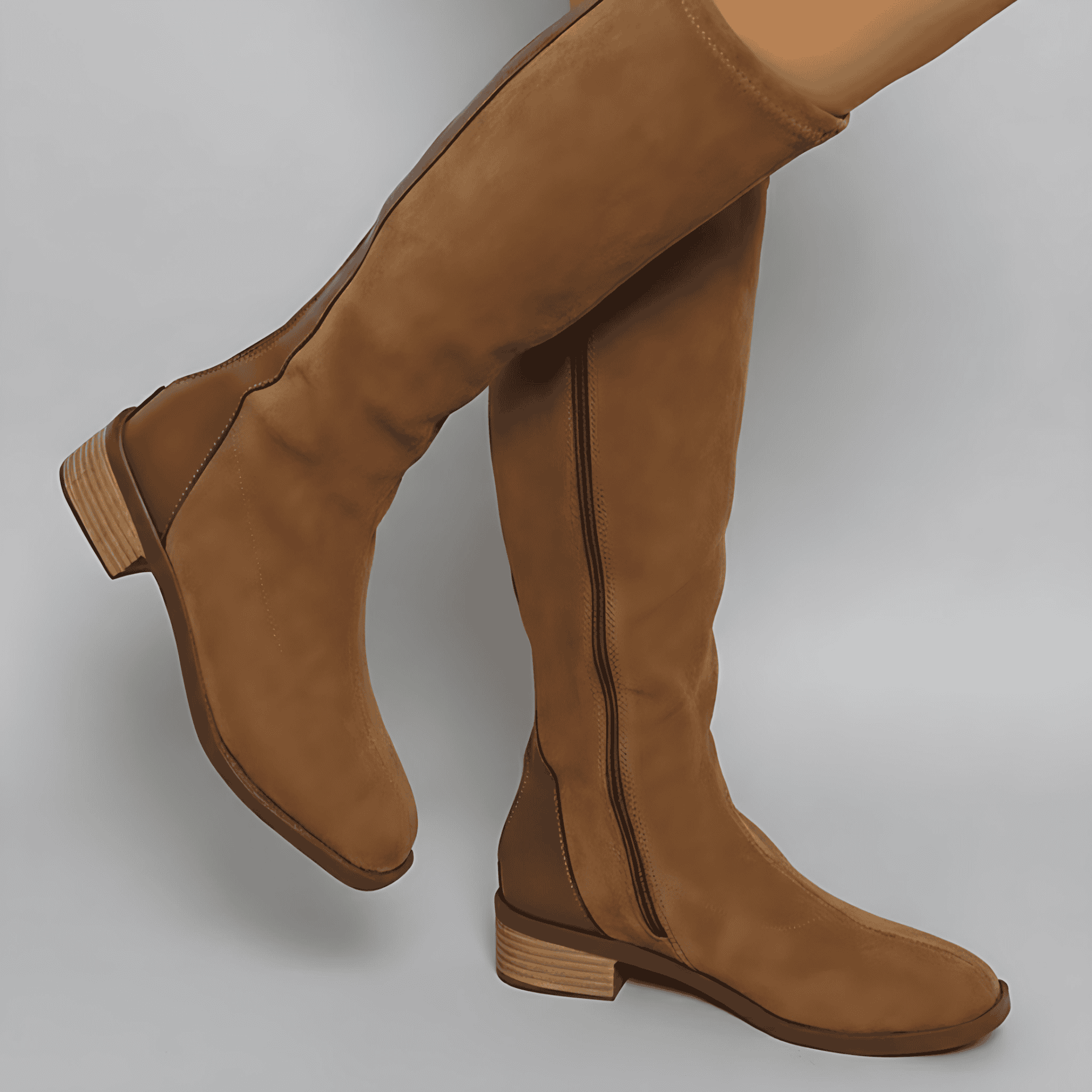 Rosgrove | Women - Classic Suede Knee-High Boots - Block Heel
