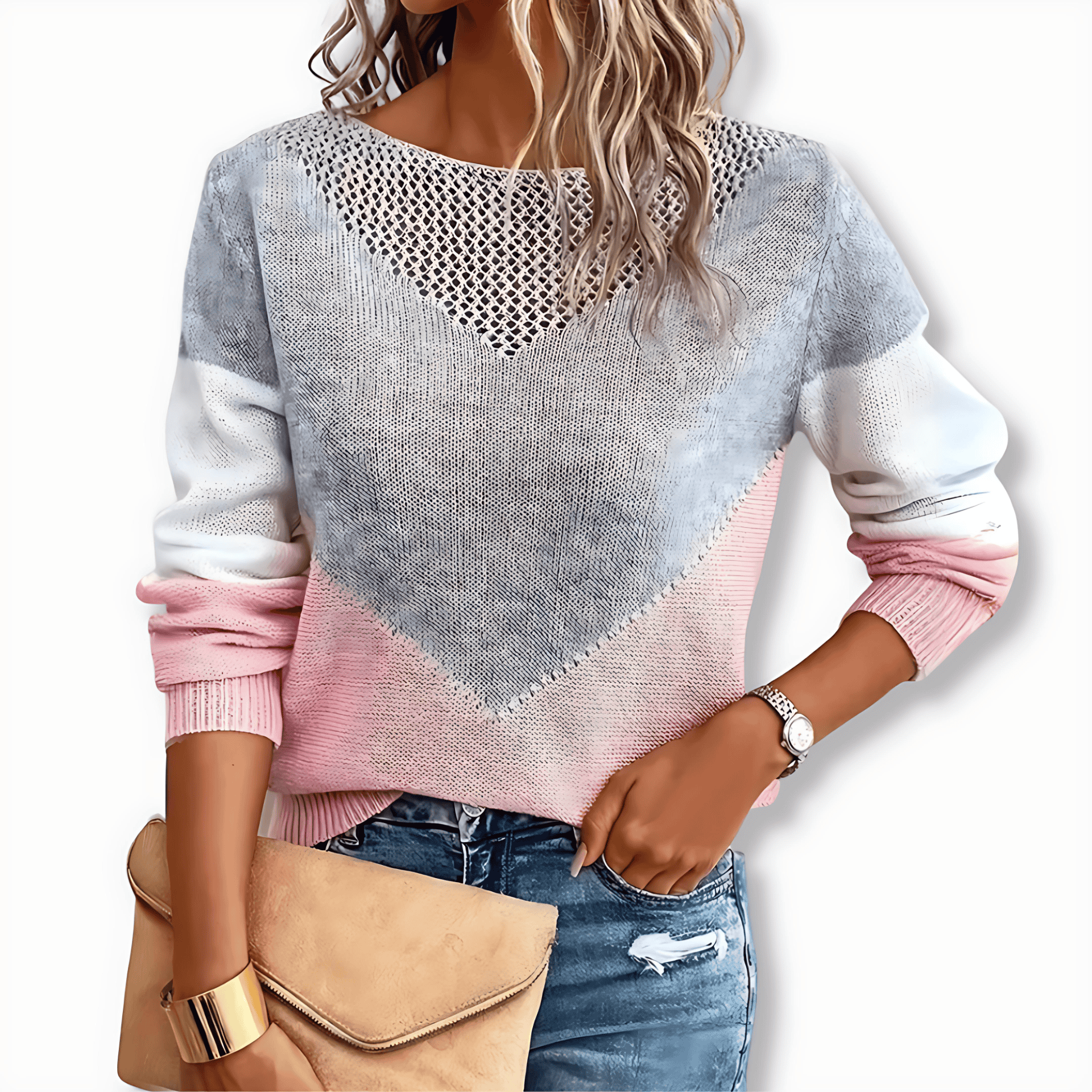 Rosgrove | Women - Colour Block Boat Neck Jumper