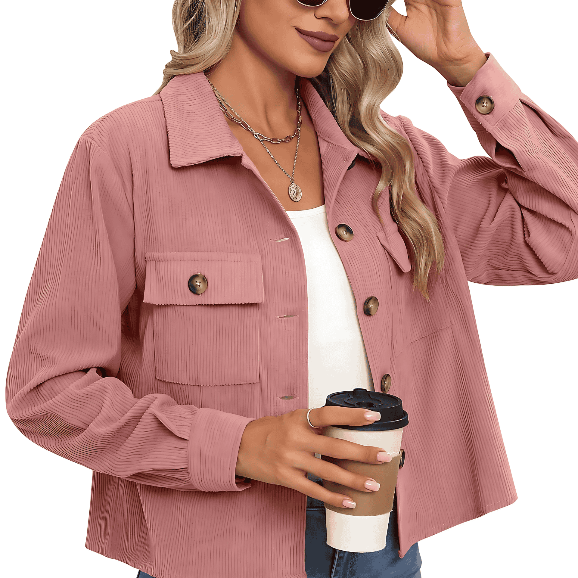 Rosgrove | Women - Corduroy Jacket - Breast Pockets