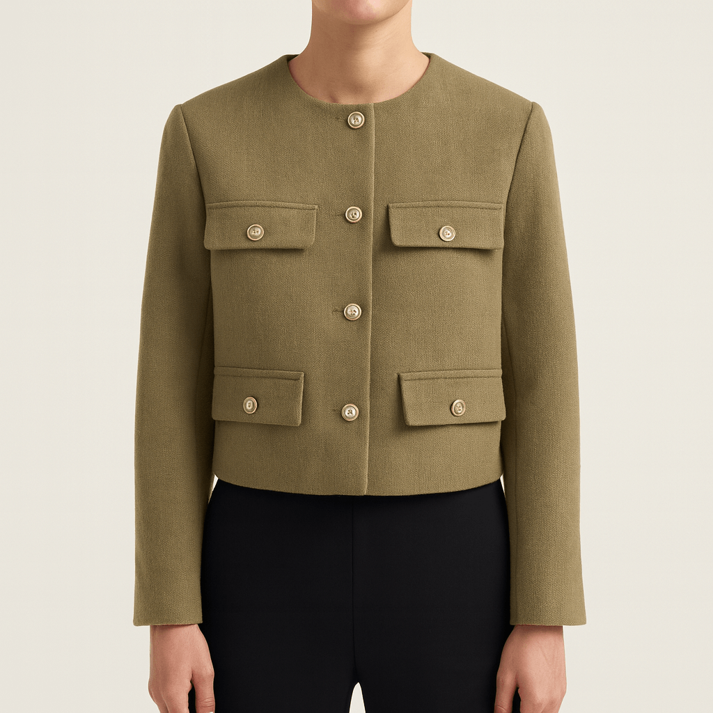 Rosgrove | Women - Cropped Bomber Jacket - Round Neck