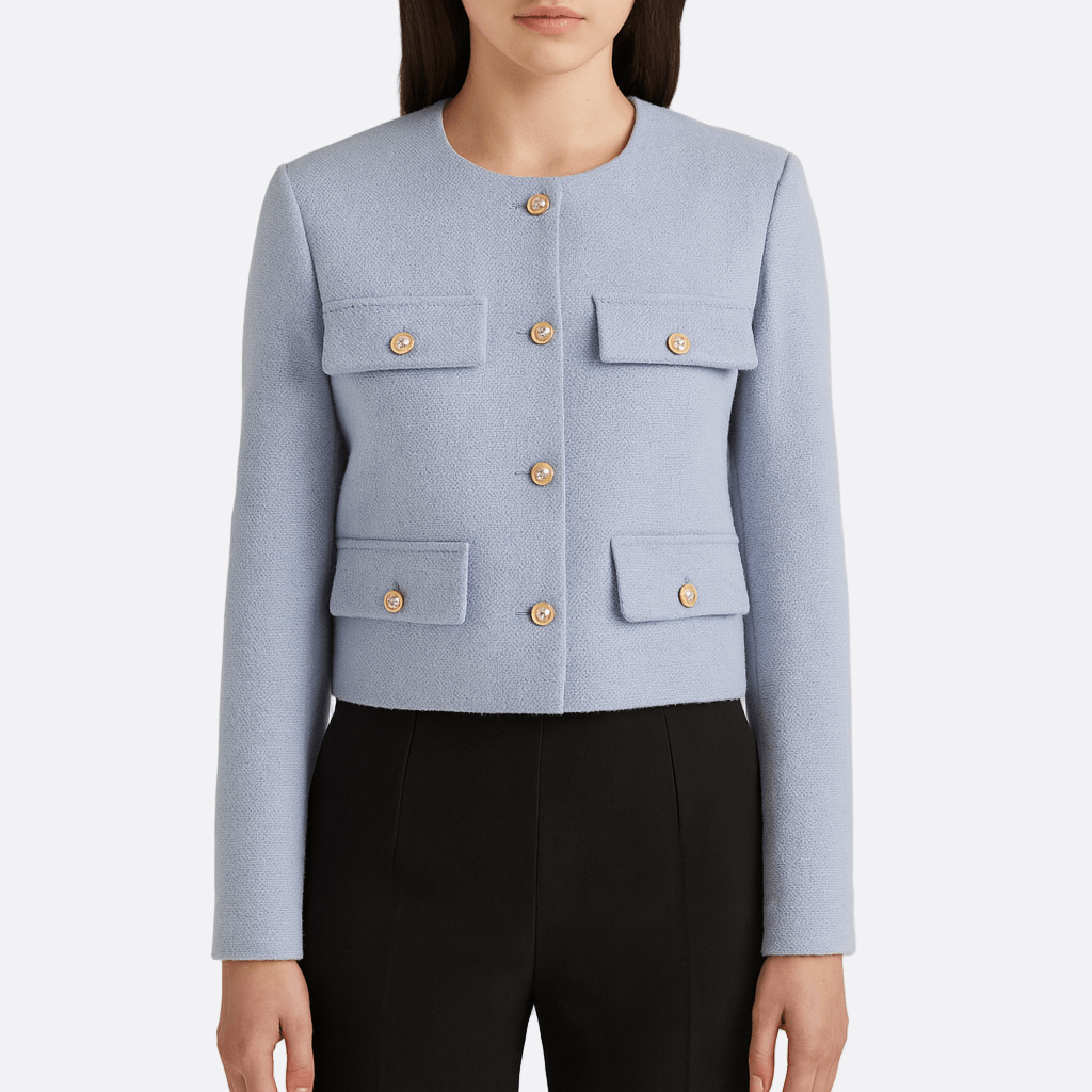 Rosgrove | Women - Cropped Cardigan with Pockets - Button-Up