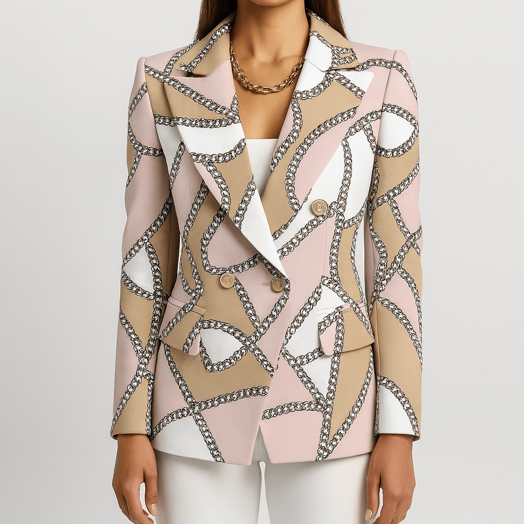 Rosgrove | Women - Double-Breasted Blazer - Printed Styles