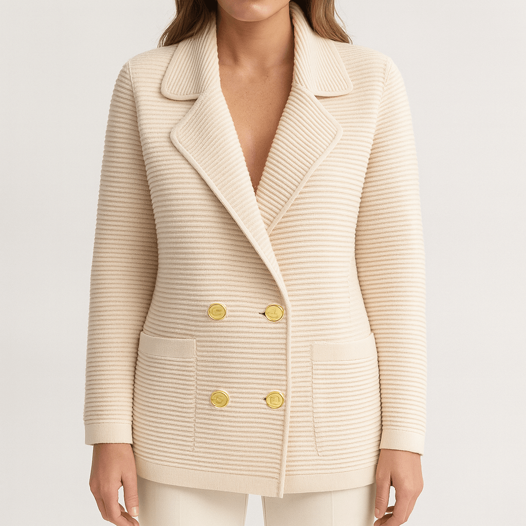 Rosgrove | Women - Double-Breasted Blazer Jacket - Knit Style