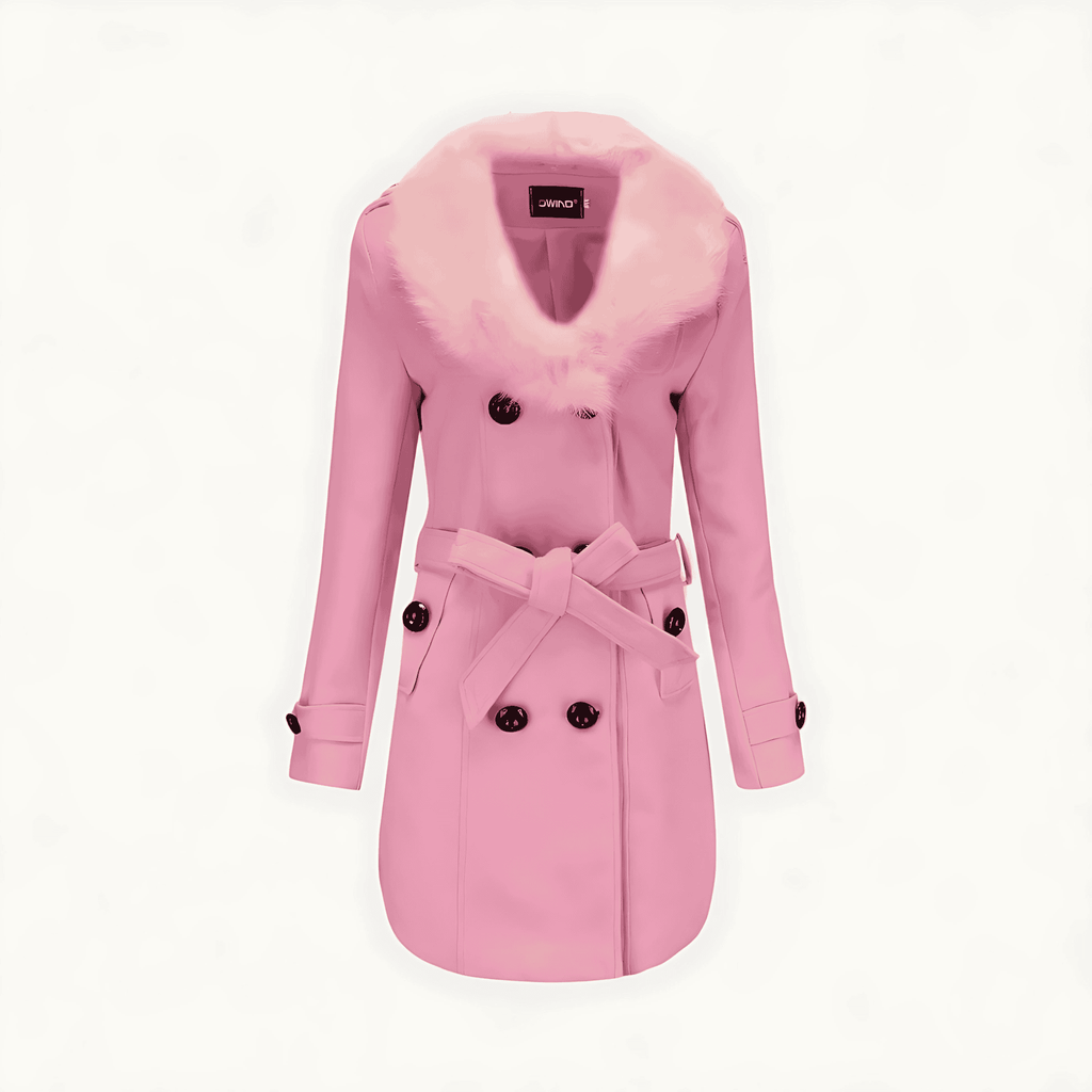 Rosgrove | Women - Double-Breasted Trench Coat with Faux Fur