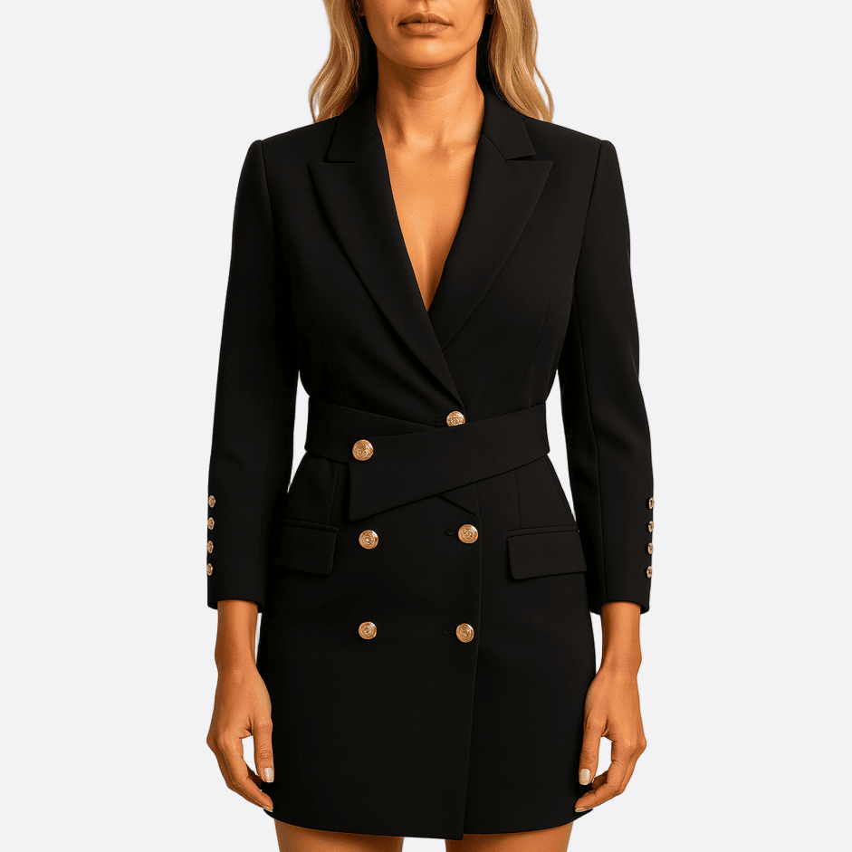 Rosgrove | Women - Double Breasted Blazer Dress with Belt