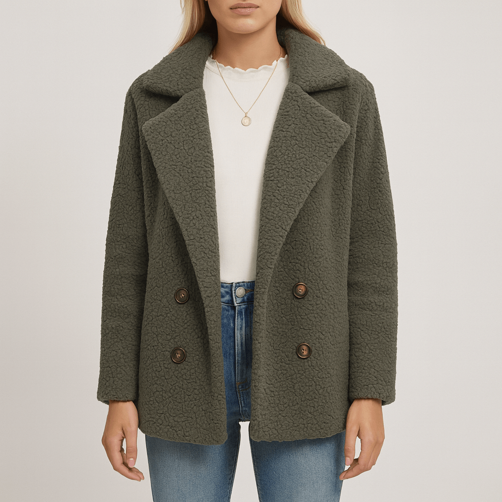 Rosgrove | Women - Double Breasted Fleece Jacket - Winter Style