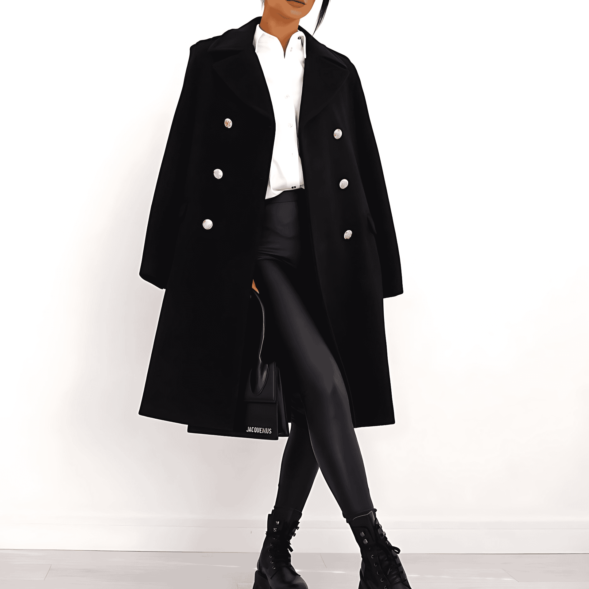 Rosgrove | Women - Double Breasted Long Coat - Winter Style