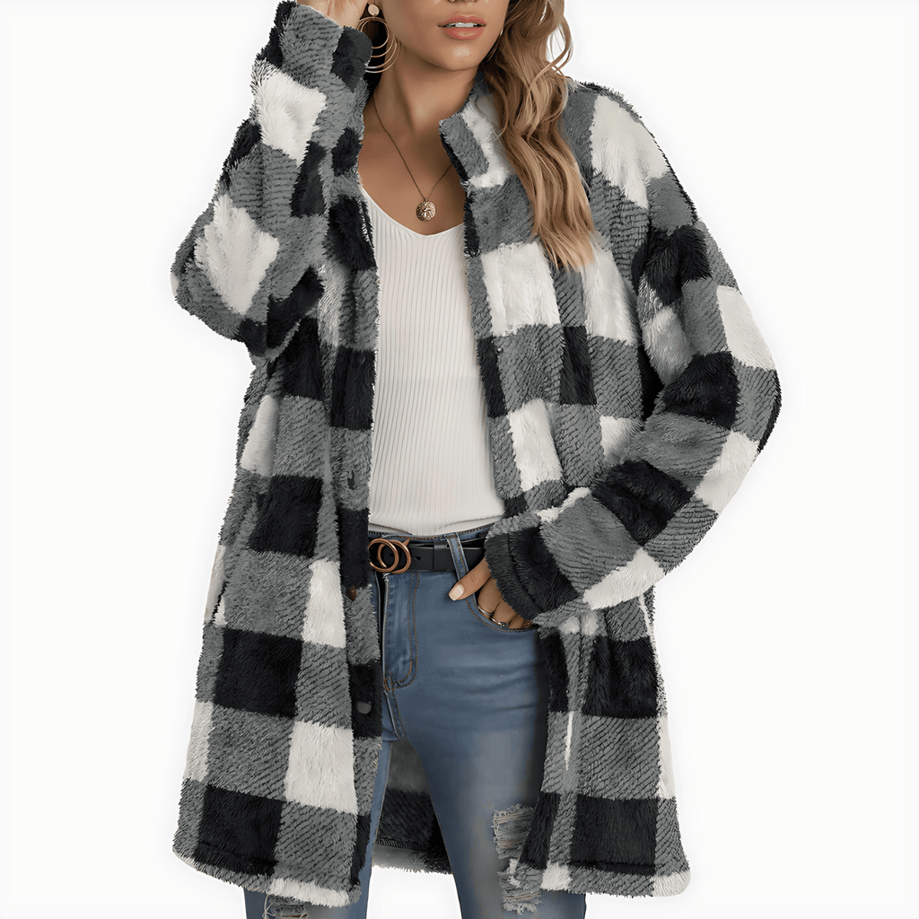Rosgrove | Women - Elegant Check Coat - Winter Style