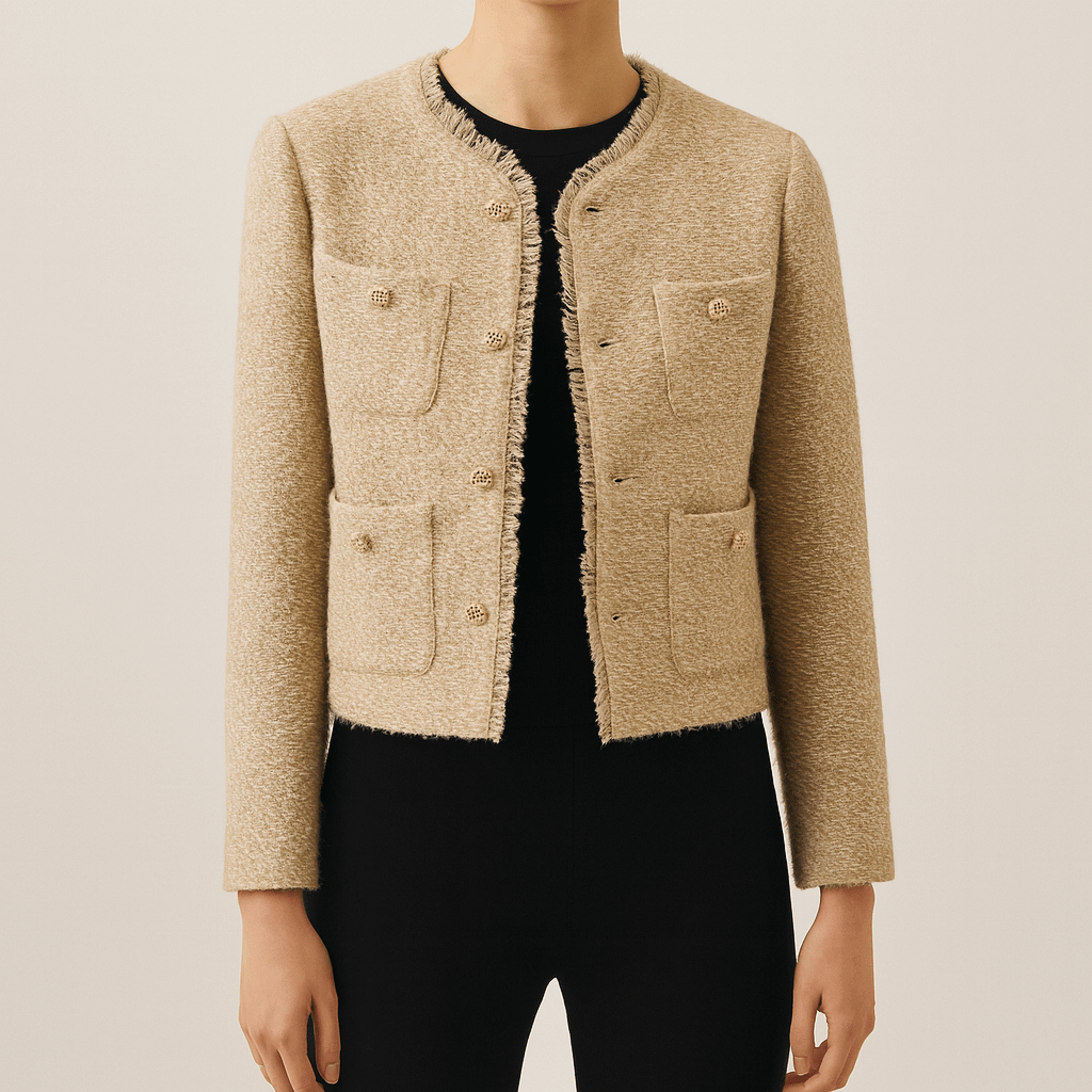 Rosgrove | Women - Elegant Cropped Tweed Jacket - Short Coat