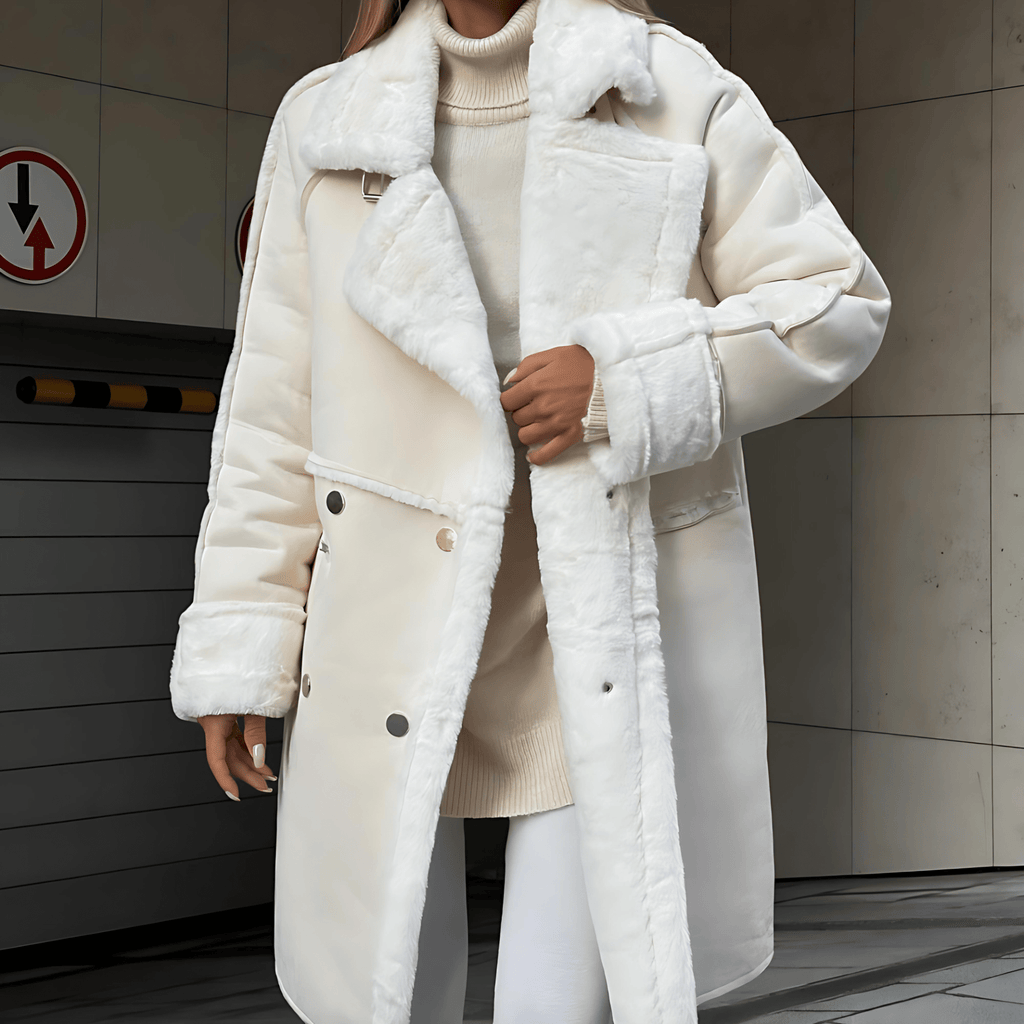 Rosgrove | Women - Elegant Long Plush Jacket - Winter Warmth
