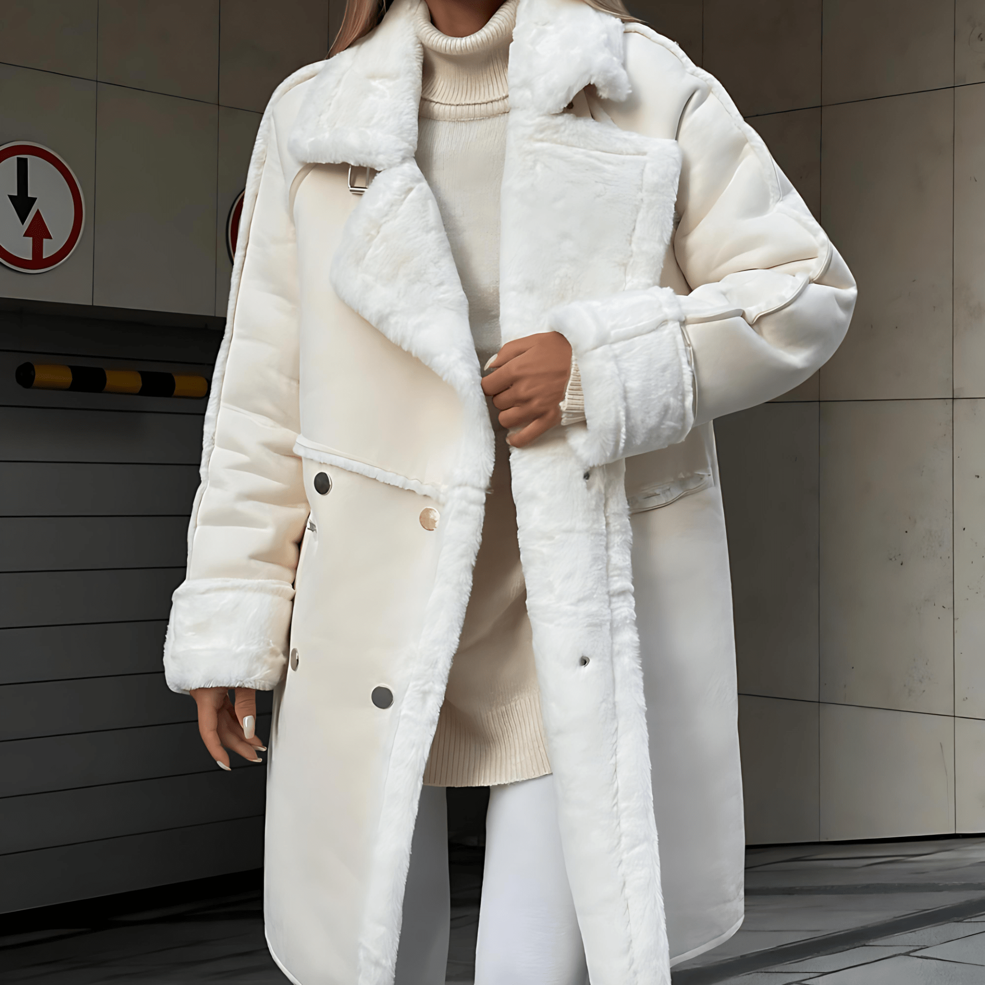 Rosgrove | Women - Elegant Long Plush Jacket - Winter Warmth