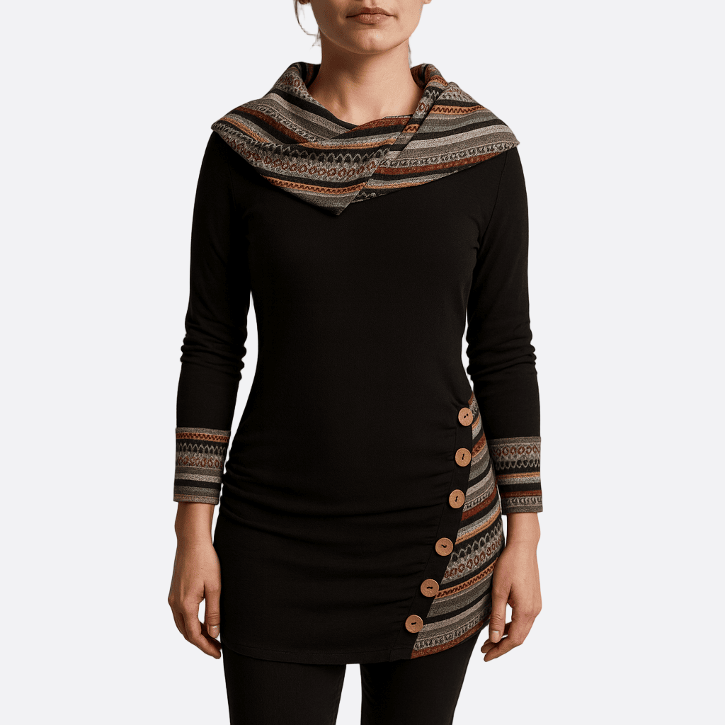 Rosgrove | Women - Ethno-Style Hooded Winter Sweatshirt