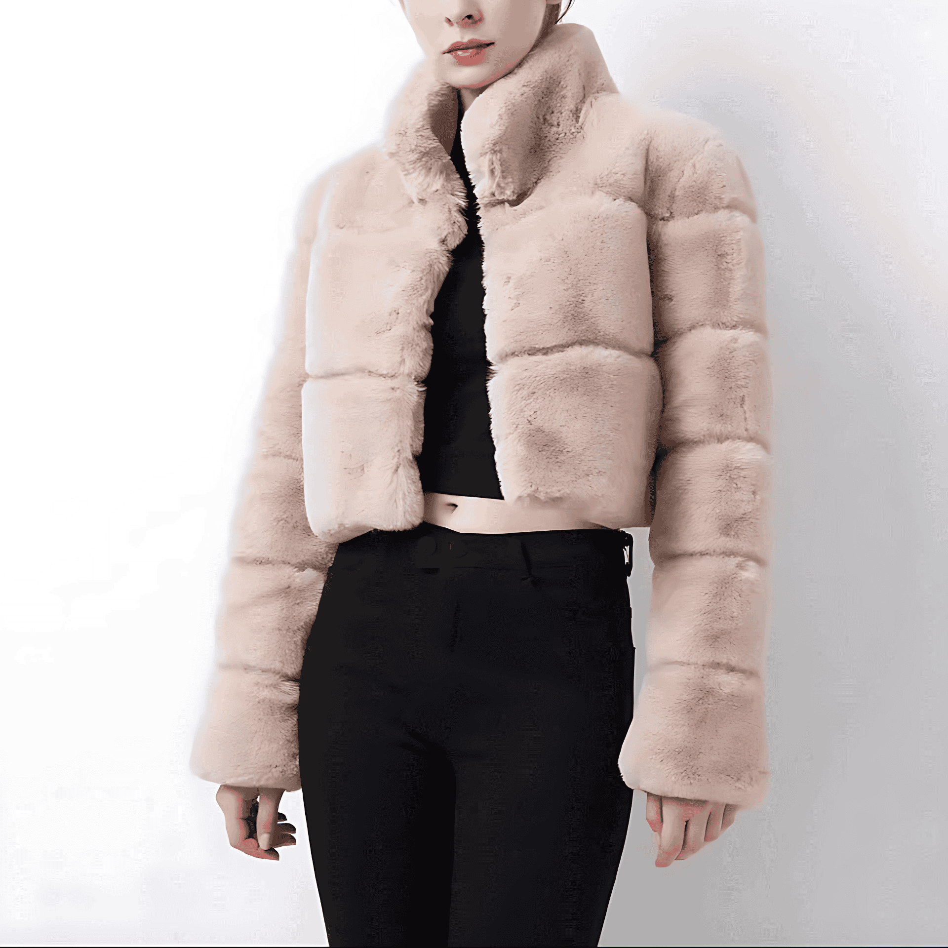Rosgrove | Women - Fashionable Short Jacket - Faux Fur