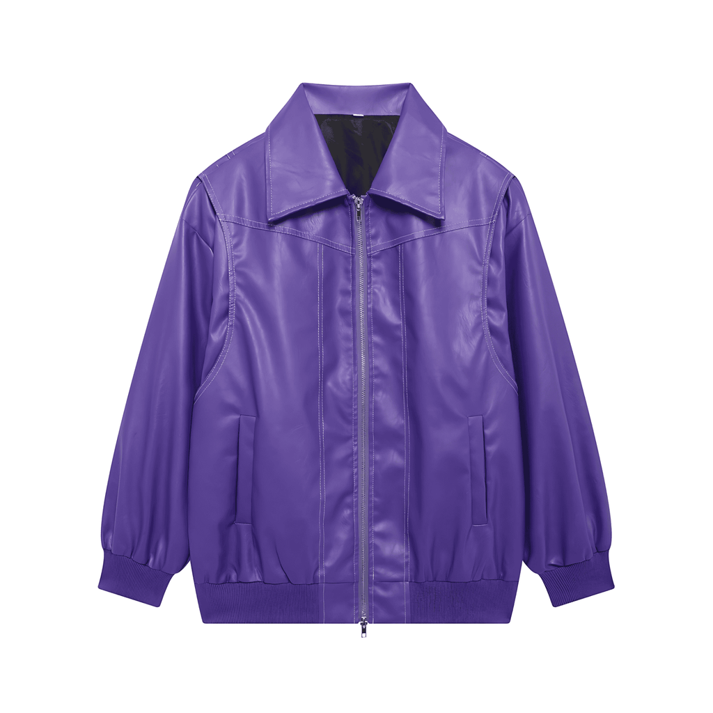 Rosgrove | Women - Faux Leather Jacket - Elastic Cuffs