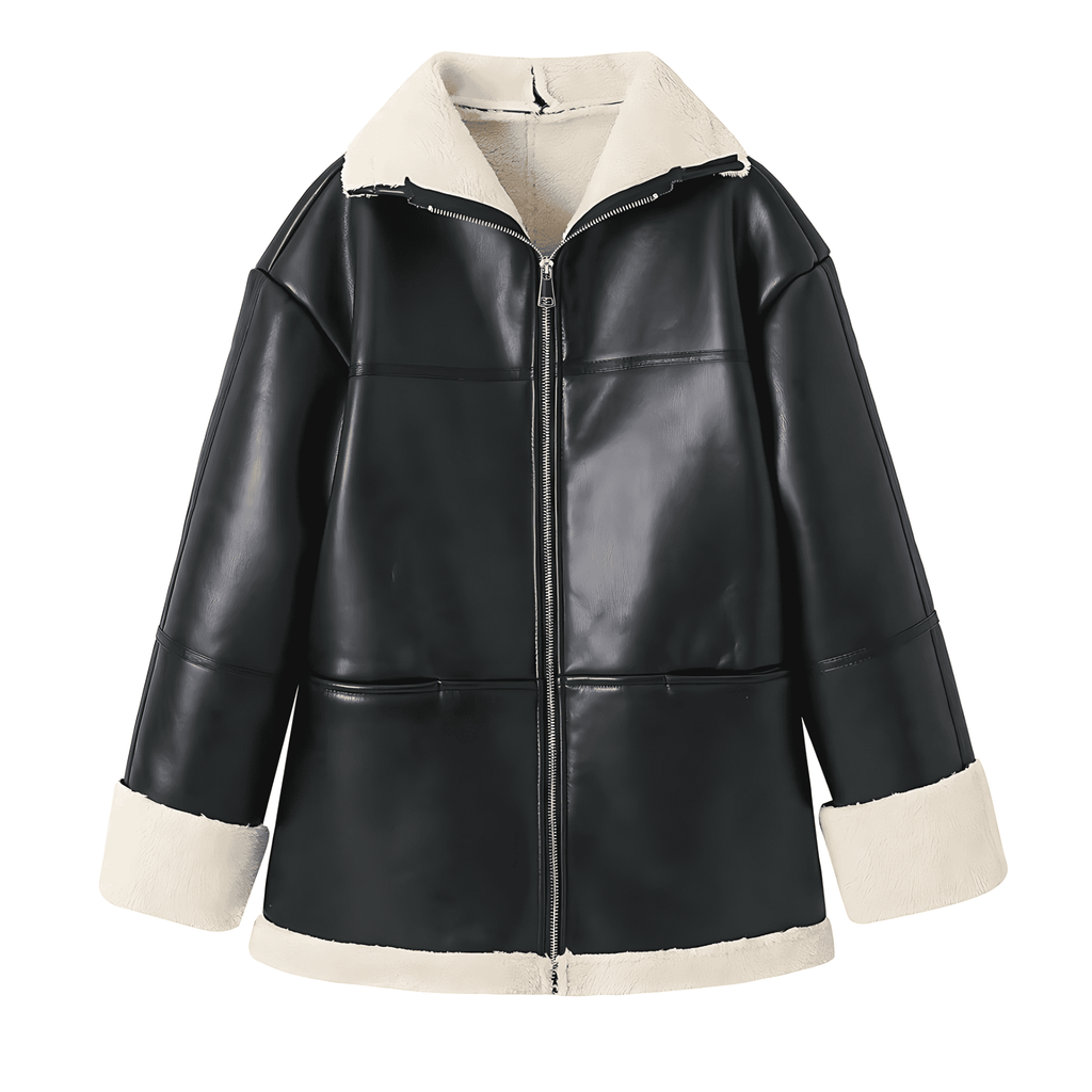 Rosgrove | Women - Faux Leather Jacket - Fleece Lining