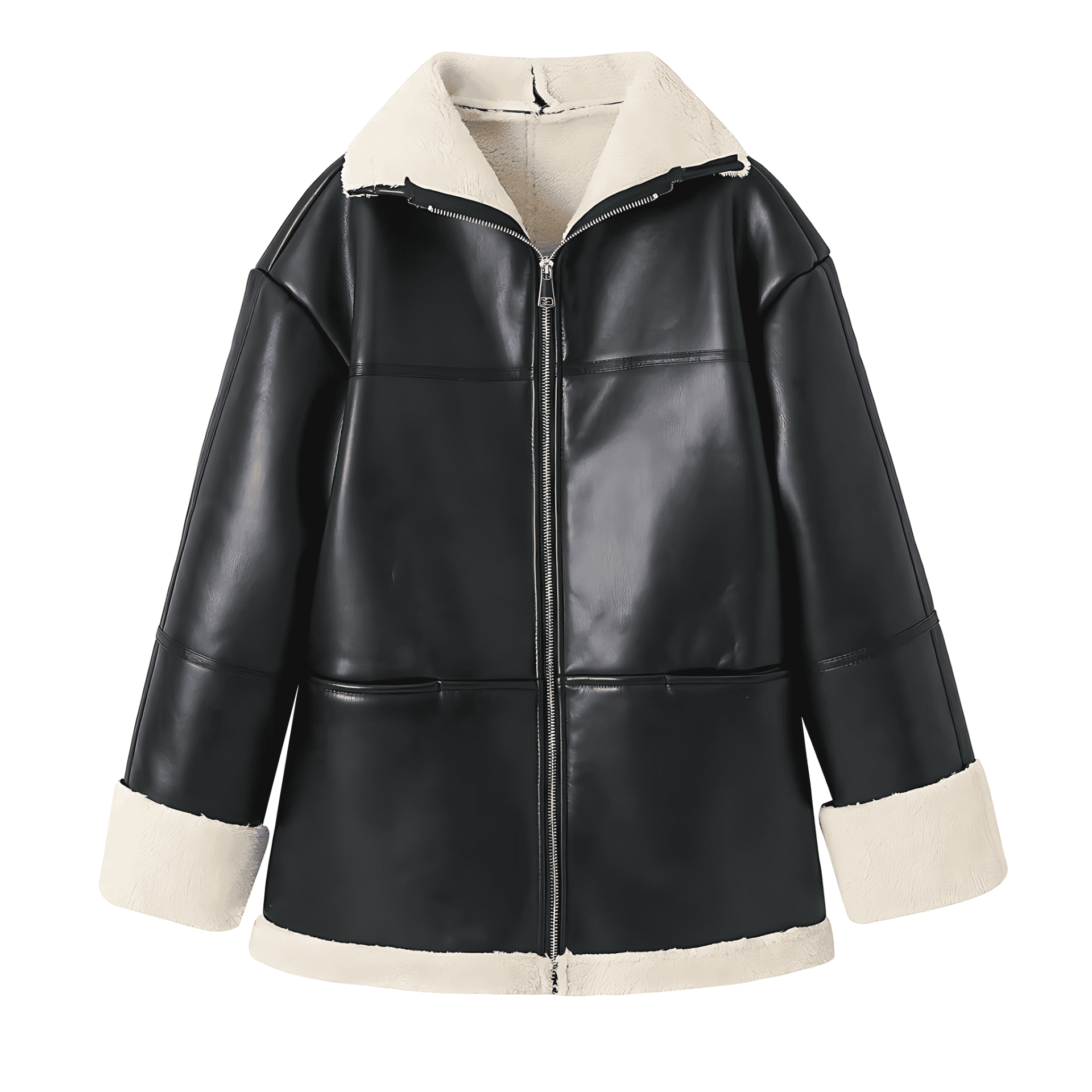 Rosgrove | Women - Faux Leather Jacket - Fleece Lining