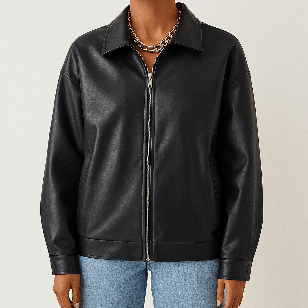 Rosgrove | Women - Faux Leather Jacket - Versatile Style