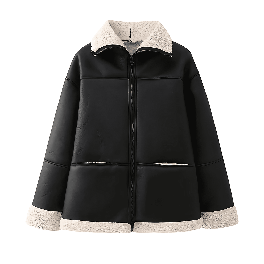 Rosgrove | Women - Faux Leather Jacket with Cosy Lining