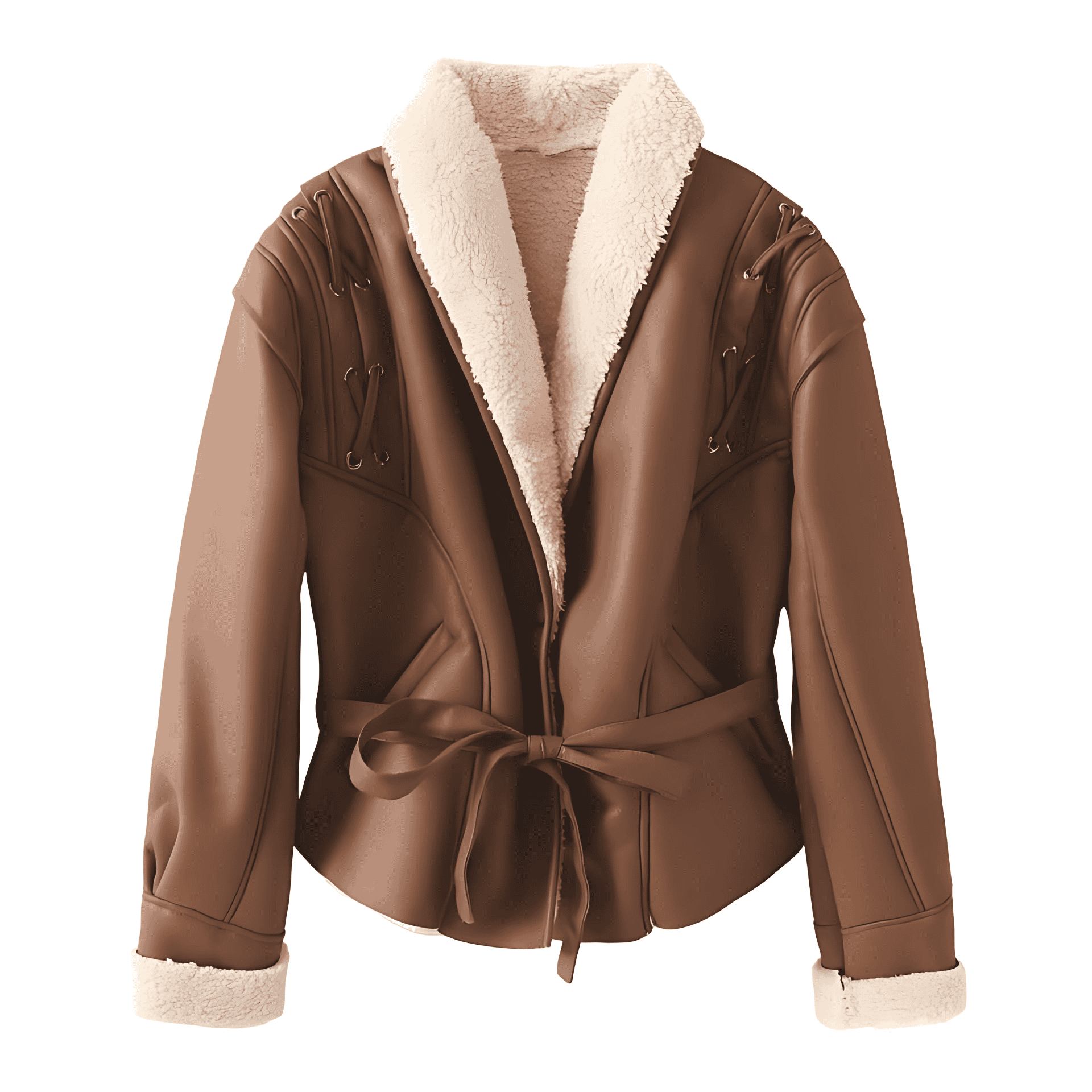 Rosgrove | Women - Faux Leather Jacket with Teddy Lining