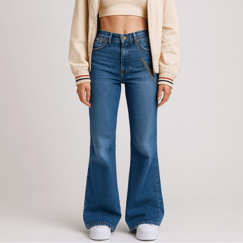Rosgrove | Women - Flared Denim Jeans - Mid Waist
