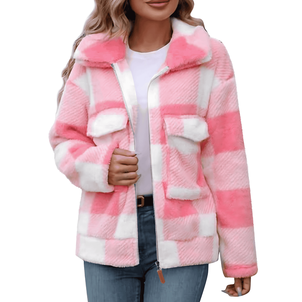 Rosgrove | Women - Fleece Jacket - Check Pattern