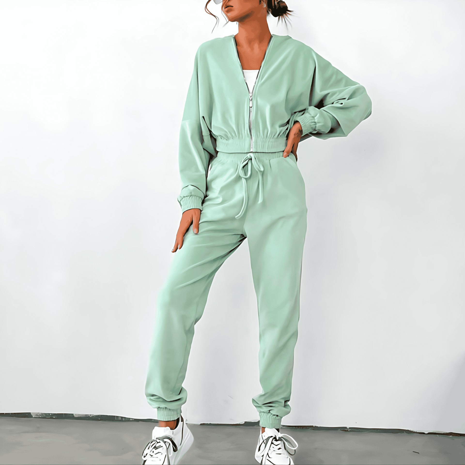 Rosgrove | Women - Fleece Tracksuit with Hood & Elastic Waistband