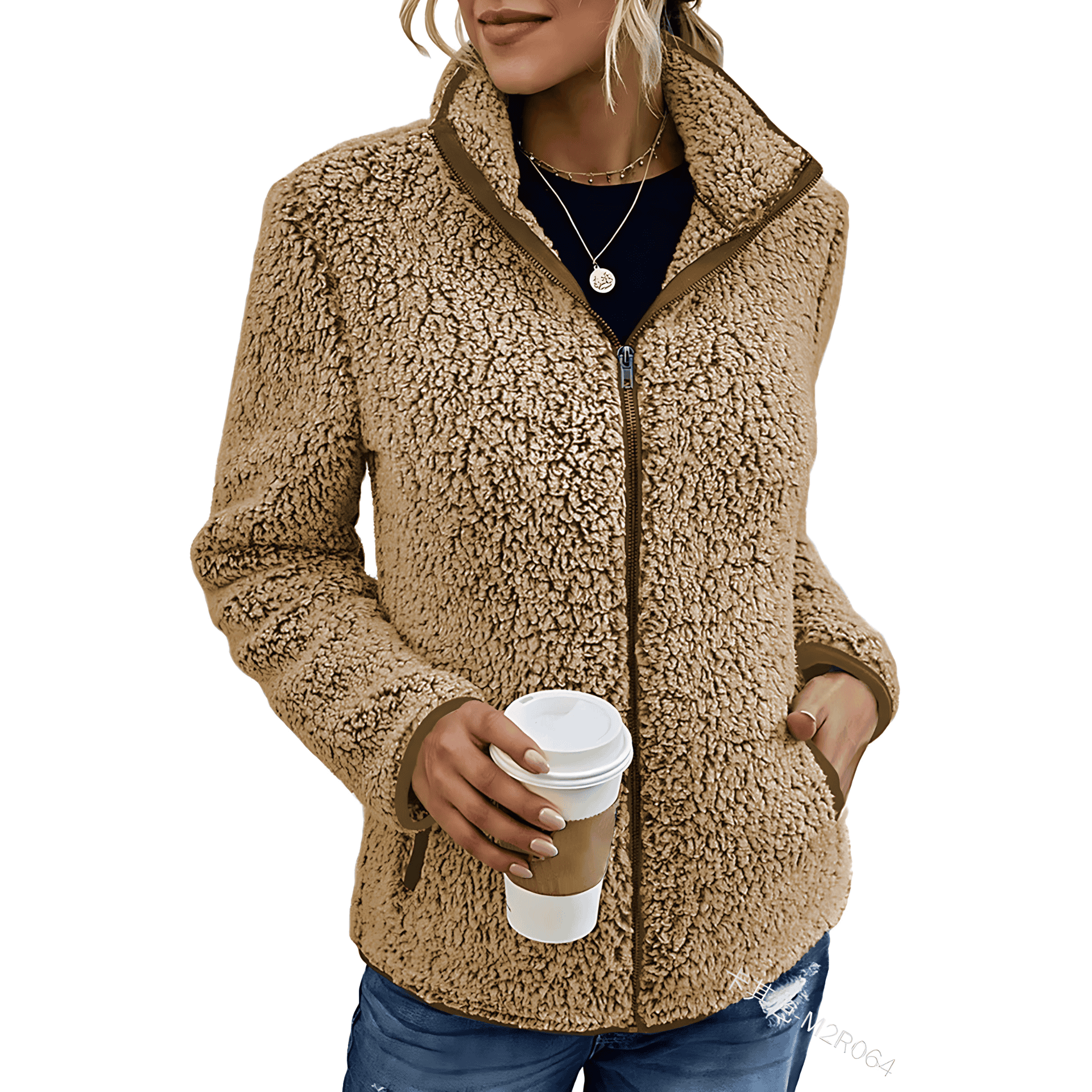 Rosgrove | Women - Fluffy Fleece Jacket - High Collar