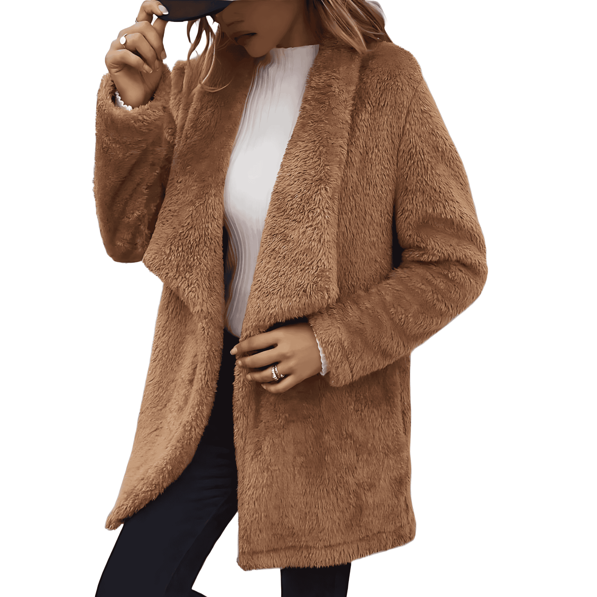 Rosgrove | Women - Fluffy Open Coat - Soft Throw Over