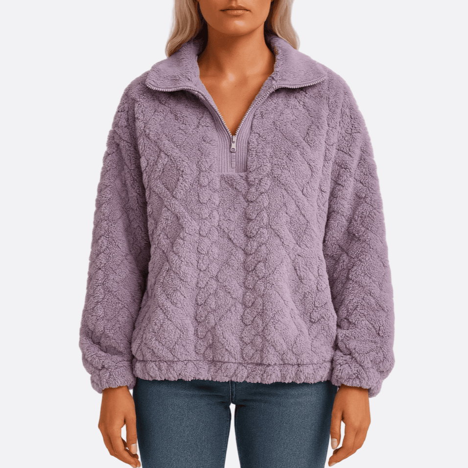 Rosgrove | Women - High Collar Fleece Jumper - Half-Zip