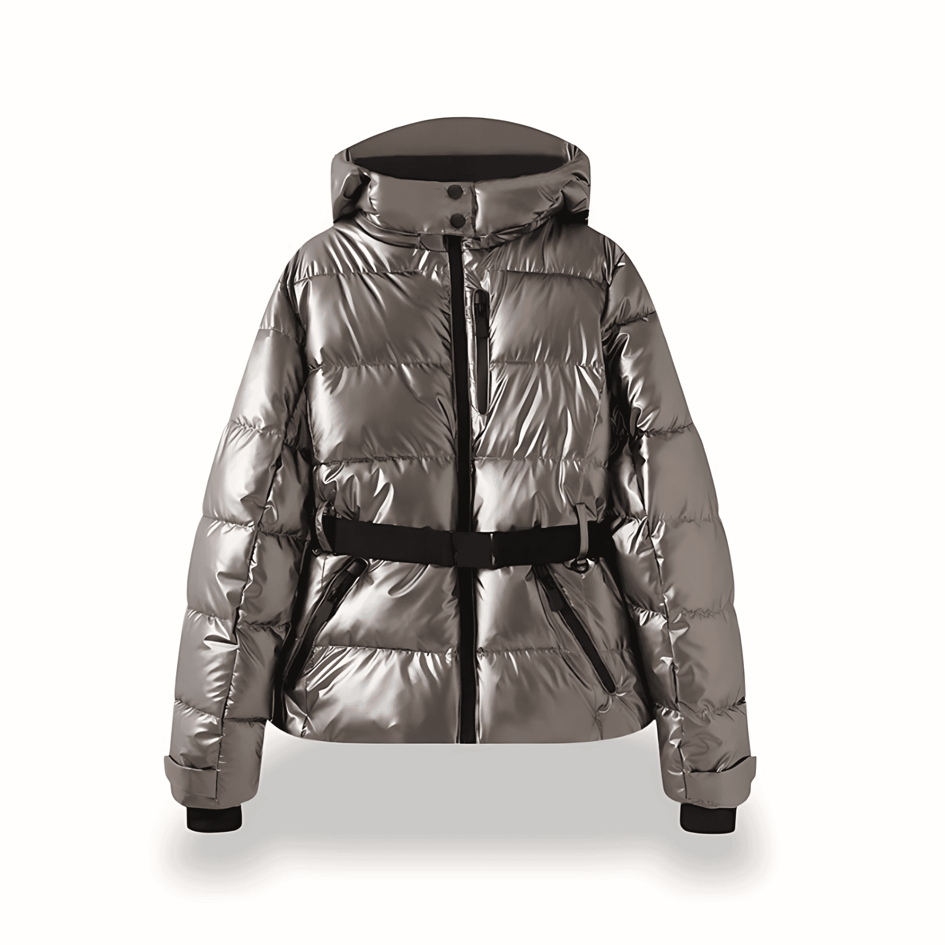 Rosgrove | Women - Hooded Belted Puffer Jacket - Cosy Style