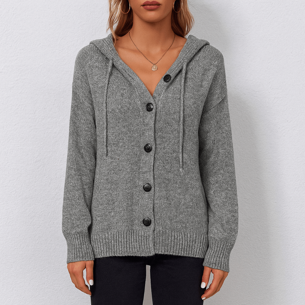 Rosgrove | Women - Hooded Knit Cardigan - Cozy Stylish