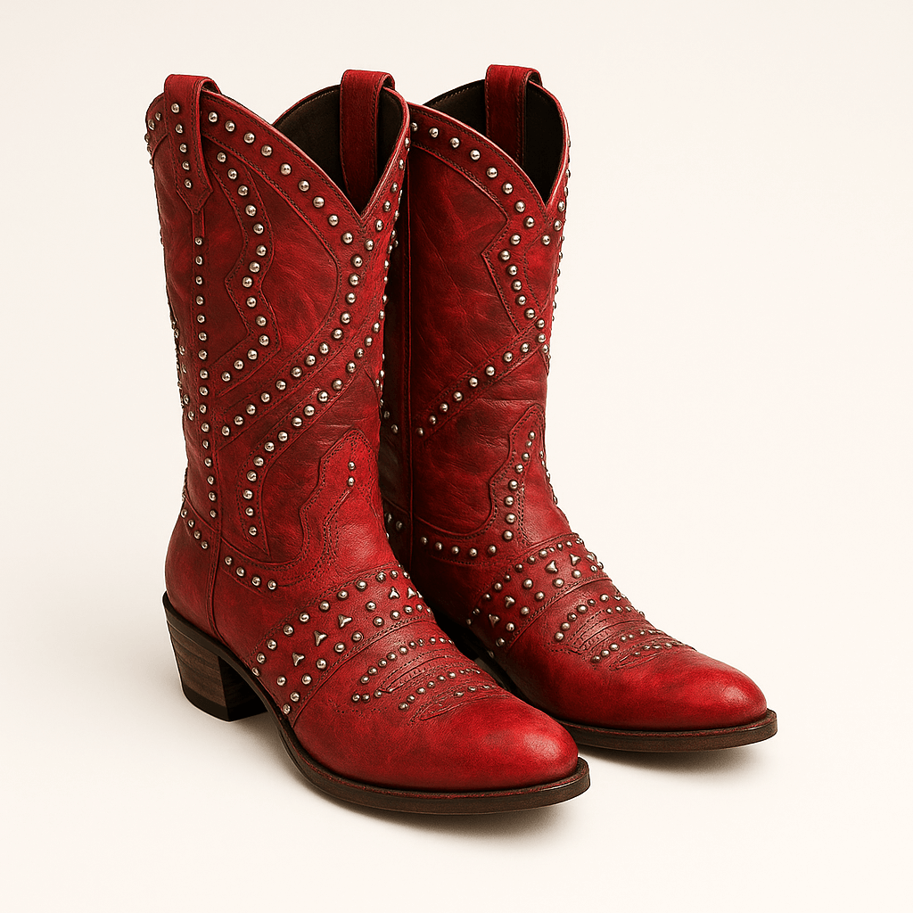 Rosgrove | Women - Knee-High Boots - Distressed Riveted